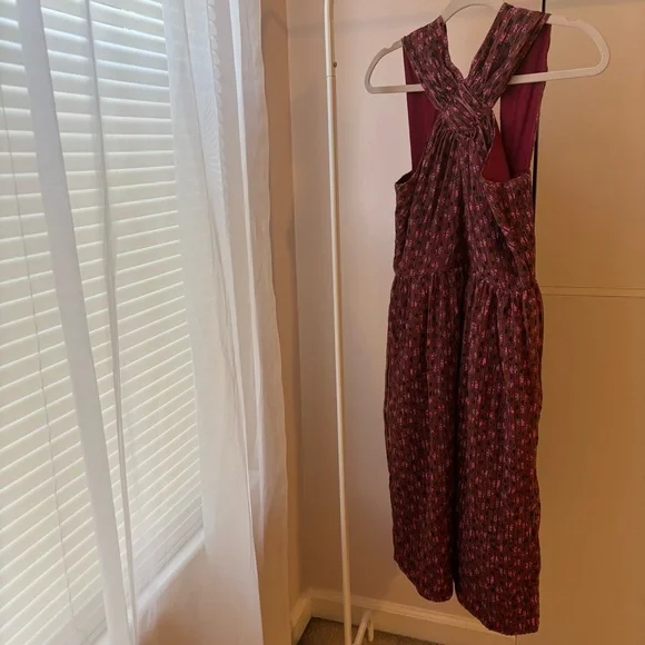 Kate Spade Floradoodle Dress Size 2 Floral Print Crossover Midi Dress NWOT - Picture 6 of 8